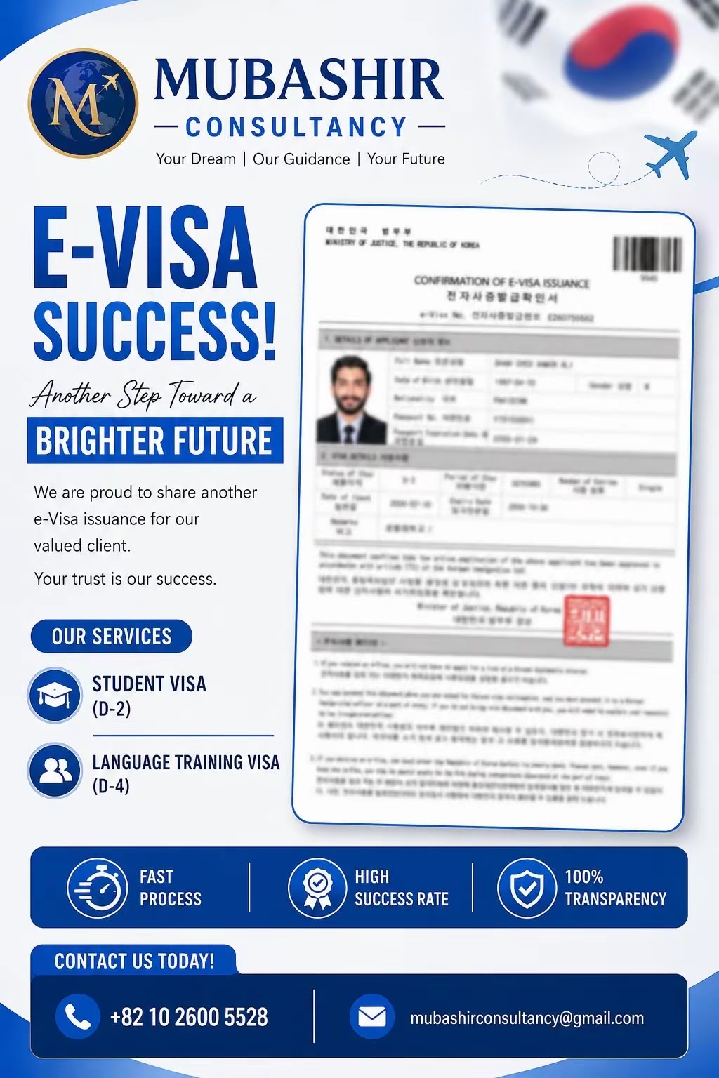 Success story poster: E-Visa Success